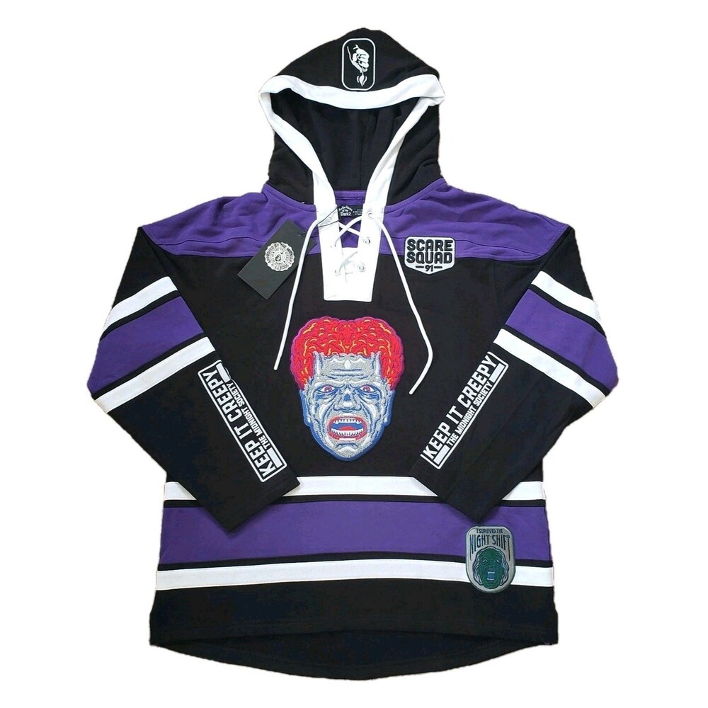 Freeze Max X Are You Afraid Of The Dark? Size Large Mens Hockey Jersey Hoodie